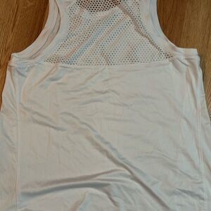 White Mesh Racerback Tank Top